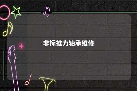 非标推力轴承维修 